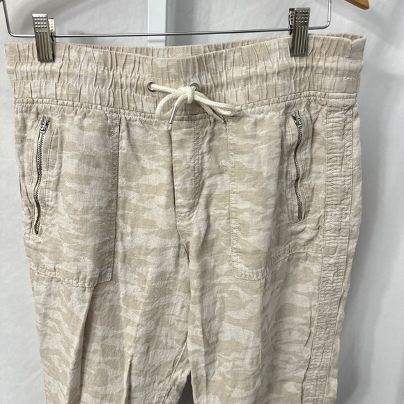 Athleta Cabo Tide Linen Jogger Women’s‎ 10 Beige Camo - Picture 6 of 11